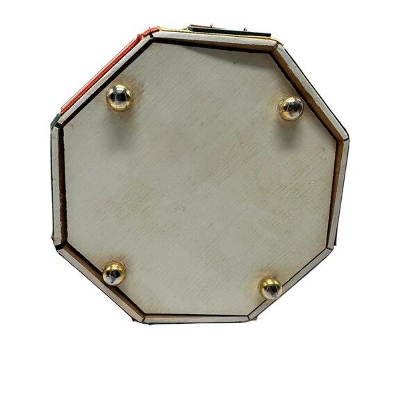 Vintage 70s Octagonal Wooden Homemade Purse - Picture 16 of 16